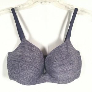 Victoria's Secret Pink Bra Womens 32DD Blue Underwire Light Lift T-Shirt‎
